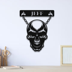 Hanging Skull Customized Steel Wall Art