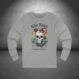 Ladies Daytona Bike Week 2025 Skull and Roses Long Sleeve Crew Neck TShirt