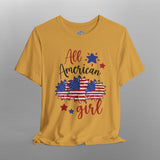 Boho Patriotic All American Girl TShirt