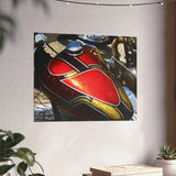 Vintage Chopper Motorcycle Tank Poster Print
