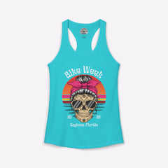 Daytona Bike Week 2026 Women's Boho Skull Racerback Tank
