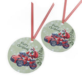 Can-Am Spyder Biker Santa Christmas Ornament