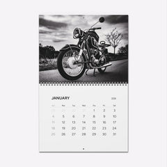 2026 Vintage Motorcycle Wall Calendar