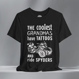 The Coolest Grandmas Ride Spyders (F3) Crew Neck TShirt