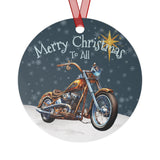Vintage Harley Davidson Motorcycle Aluminum Christmas Ornament