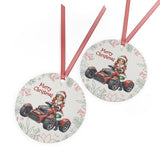 Can-Am Ryker Mrs. Santa Clause Aluminum Christmas Ornament