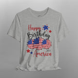 Women's Boho Happy Birthday America 250th Anniversary TShirt
