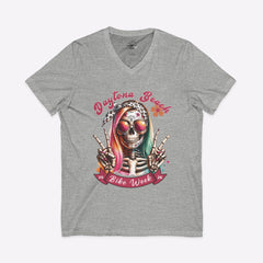 Daytona Bike Week 2026 Hipster Skull Women's V-Neck