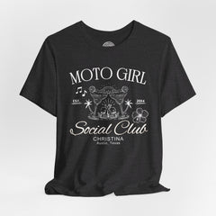 Moto Girl Customized Crew Neck TShirt