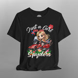 Just a Girl Who Loves Spyders Boho Flower TShirt