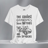 The Coolest Grandpas Ride Spyders (F3) Crew Neck TShirt