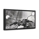 Motorcycle In Field Frames Canvas Art