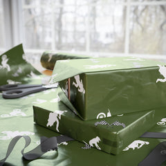 Motocross Dirt Bike Gift Wrap - Green Racing Design