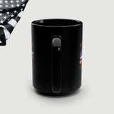 American Veteran Daughter Black Coffee Mug, 15oz