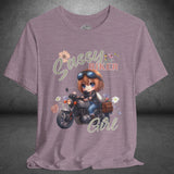 Sassy Biker Girl Crew Neck TShirt
