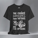 The Coolest Grandpas Ride Spyders (F3) Crew Neck TShirt