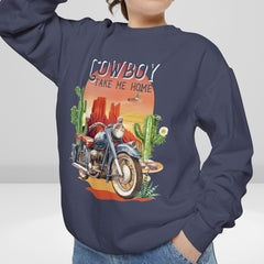 Women's Western Motorcycle Crew Neck Sweatshirt