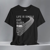 Life is Simple Motorcycle Crew Neck TShirt