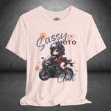 Sassy Motorcycle Girl Crew Neck TShirt
