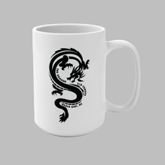 Tail of the Dragon White Coffee Mug 15oz