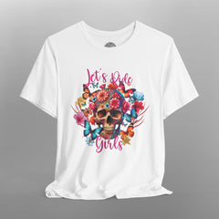 Cottagecore Skull Women's Motorcycle TShirt