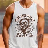 Ohio Bike Rally 2024 Grunge Skull Jersey Tank