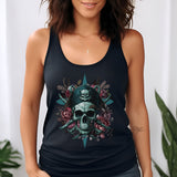Vintage Pirate Skull Crossbones Racerback Tank Top