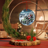 Can-Am Spyder Santa Aluminum Christmas Ornament
