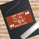 Look Twice Save a Life Spyder Bumper Sticker