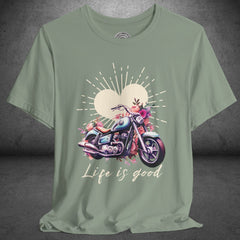 Ladies Boho Vintage Motorcycle Crew Neck TShirt