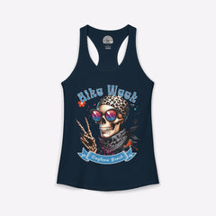 Daytona Bike Week 2026 Women's Racerback Tank | Hipster Skull