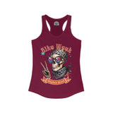 Ladies Daytona Bike Week 2025 Hipster Skull Racerback Tank