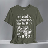 The Coolest Grandmas Ride Spyders (F3) Crew Neck TShirt