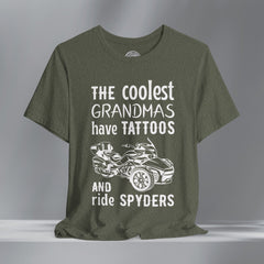 The Coolest Grandmas Ride Spyders (F3) Crew Neck TShirt