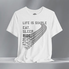 Life is Simple Motorcycle Crew Neck TShirt