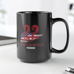 22 a Day Black Coffee Mug, 15oz (Customized)