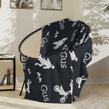 Motocross Customized Velveteen Minky Blanket