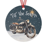 Vintage Motorcycle Aluminum Christmas Ornament