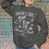Biker Chic Customized Crew Neck Sweatshirt