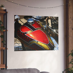 Vintage Chopper Motorcycle Tank Poster Print