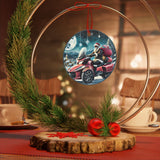 Can-Am Spyder Santa Aluminum Christmas Ornament