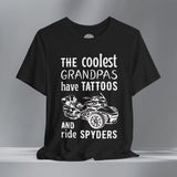 The Coolest Grandpas Ride Spyders (F3) Crew Neck TShirt