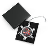 Can-Am Spyder Santa Pewter Snowflake Christmas Ornament