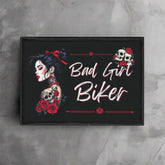 Bad Girl Biker Printed Iron-On Patch