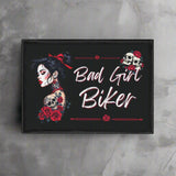 Bad Girl Biker Printed Iron-On Patch