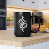 TN-421 The Snake Boho Black Coffee Mug, 15oz