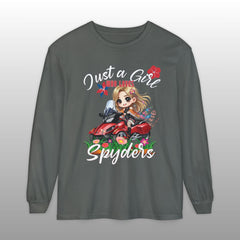 Just a Girl Who Loves Spyders Boho Long Sleeve Shirt