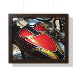 Vintage Chopper Motorcycle Tank Framed Poster Print