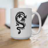 Tail of the Dragon White Coffee Mug 15oz