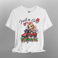Just a Girl Who Loves Spyders Boho Flower TShirt